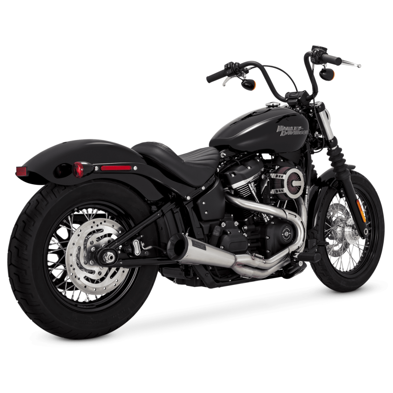 Vance and Hines 27323 - VAH27323 - Vance & Hines HD Softail Fat Bob 18-22 Upsweep SS 2-1 PCX Full System Exhaust - Shipped in Europe - Tuningsupply.com