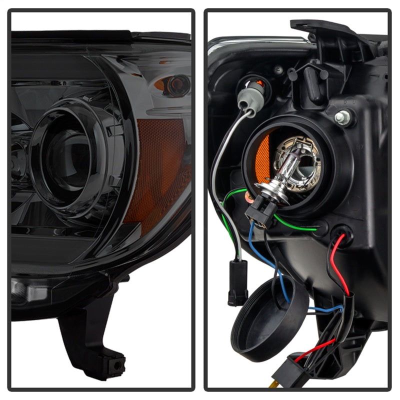 SPYDER 5081728 - SPY5081728 - Spyder Toyota Tacoma 12-16 Projector Headlights Light Bar DRL Smoke PRO-YD-TT12-LBDRL-SM - Shipped in Europe - Tuningsupply.com