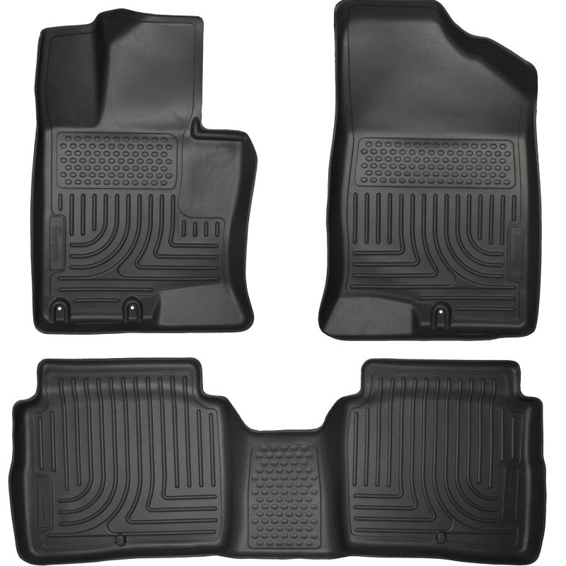 Husky Liners 99691 - HSL99691 - Husky Liners 11-14 Kia Optima Weatherbeater Black Front & 2nd Seat Floor Liners - Shipped in Europe - Tuningsupply.com