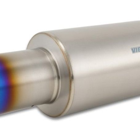 Vibrant 17566 - VIB17566 - Vibrant Titanium Muffler w/Straight Cut Burnt Tip 4in Inlet / 4in Outlet - Shipped in Europe - Tuningsupply.com