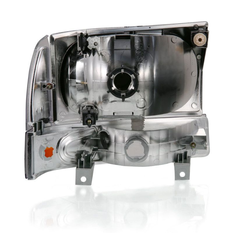 ANZO 111457 - ANZ111457 - ANZO 2000-2004 Ford Excursion Crystal Headlight w/ Corner Light Black Amber (w/o Bulb) - Shipped in Europe - Tuningsupply.com