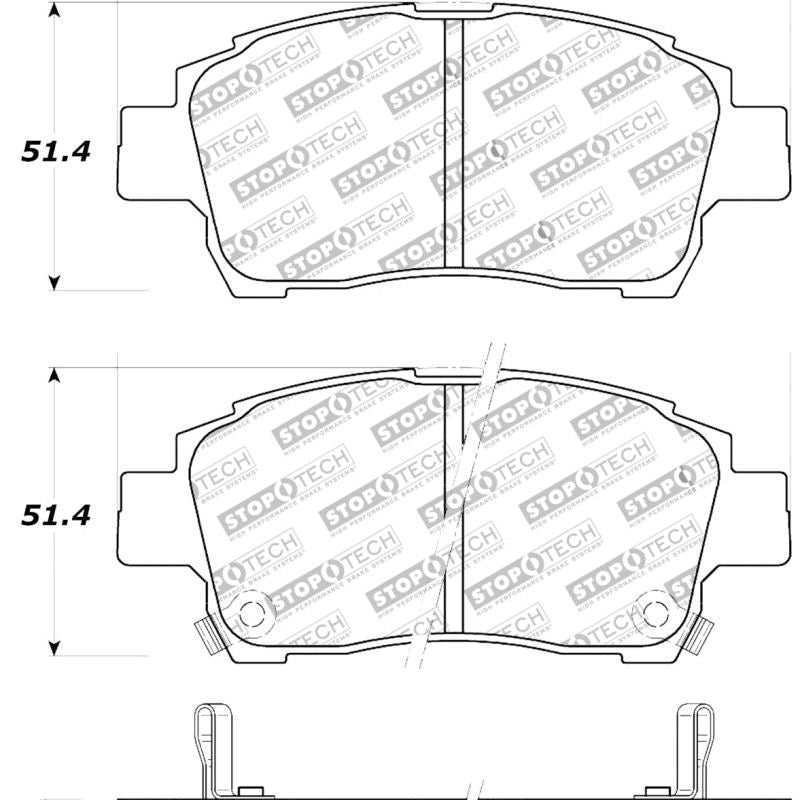 Stoptech 309.08230 - STO309.08230 - StopTech Performance 00-05 Celica GT-S Rear Brake Pads - Shipped in Europe - Tuningsupply.com