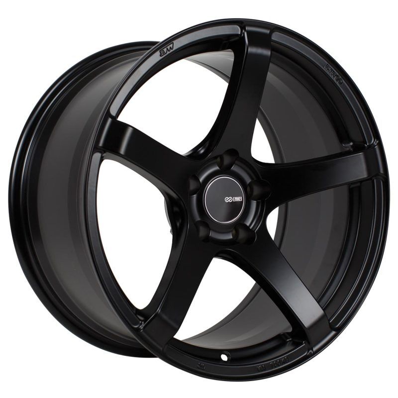 Enkei 476-895-1235BK - ENK476-895-1235BK - Enkei Kojin 18x9.5 35mm Offset 5x120 Bolt Pattern 72.6mm Bore Dia Matte Black Wheel - Shipped in Europe - Tuningsupply.com