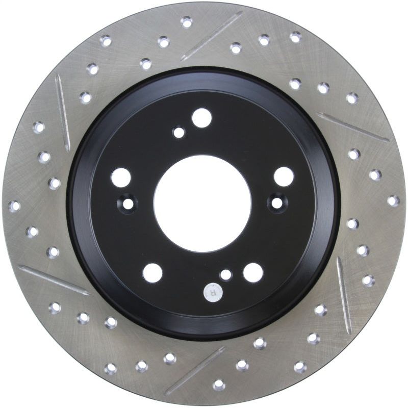Stoptech 127.40050R - STO127.40050R - StopTech 00-09 S2000 Slotted & Drilled Right Rear Rotor - Shipped in Europe - Tuningsupply.com