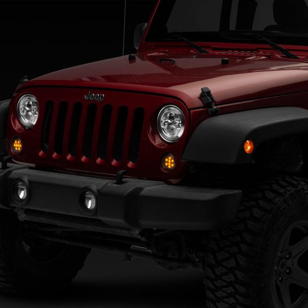 Raxiom J108040 - RAXJ108040 - Raxiom 07-18 Jeep Wrangler JK Axial Series LED Amber Turn Signals (Smoked) - Shipped in Europe - Tuningsupply.com