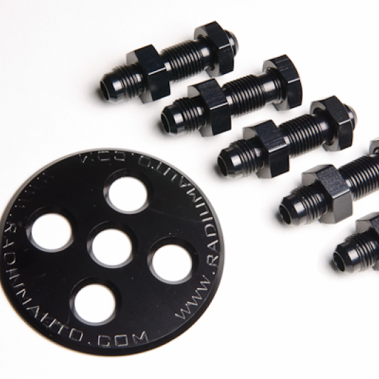 Radium Engineering 20-0128-01 - RAD20-0128-01 - Radium Engineering Fuel Surge Tank 6AN Bulkhead Plate w/ Fittings and Nuts - Shipped in Europe - Tuningsupply.com