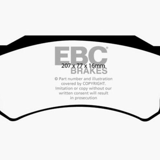 EBC DP61739 - EBCDP61739 - EBC 05-06 Dodge Ram SRT-10 8.3 Greenstuff Front Brake Pads - Shipped in Europe - Tuningsupply.com