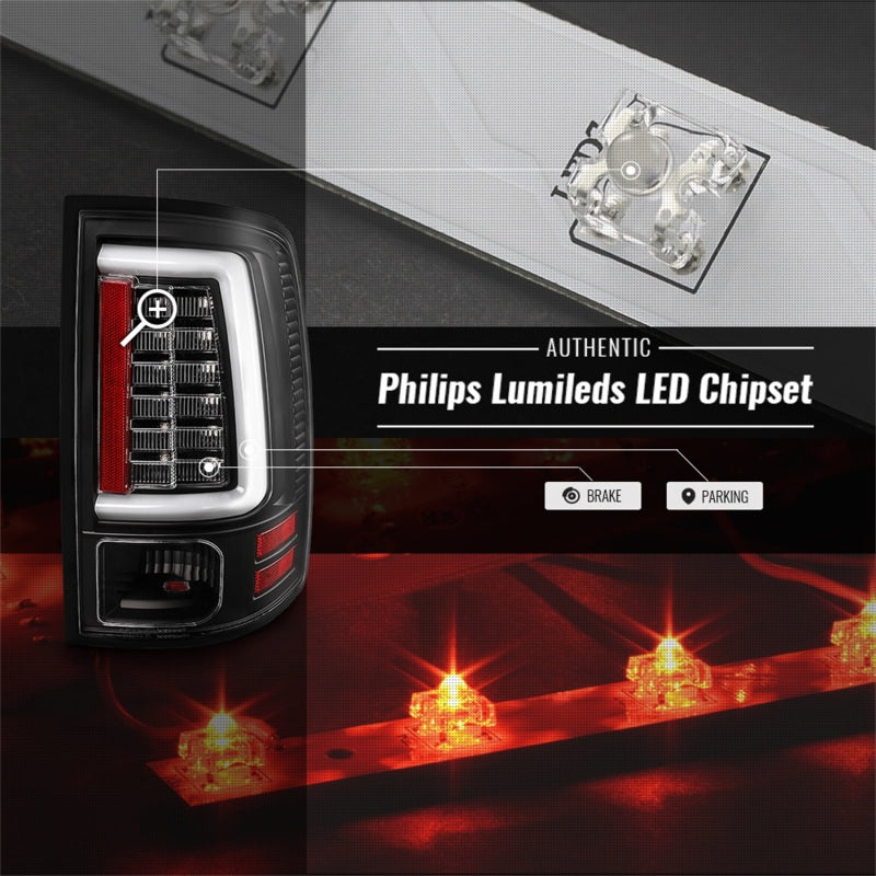 SPYDER 5085917 - SPY5085917 - Spyder Dodge Ram 09-18 LED Tail Lights - All Black ALT-YD-DRAM09V2-LED-BKV2 (Incandescent Only) - Shipped in Europe - Tuningsupply.com