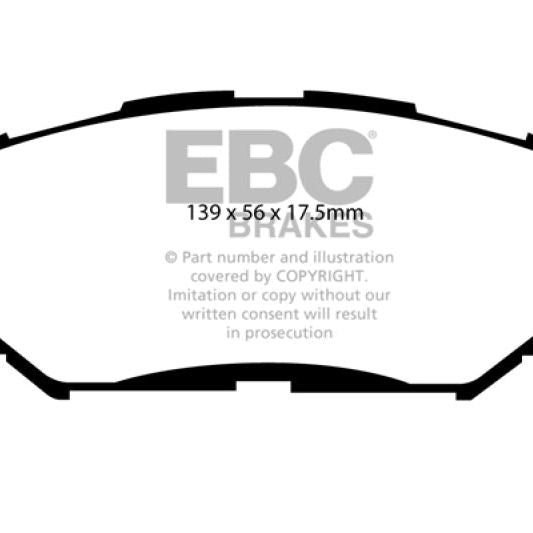 EBC DP41791R - EBCDP41791R - EBC 10-12 Lexus HS250h 2.4 Hybrid Yellowstuff Front Brake Pads - Shipped in Europe - Tuningsupply.com