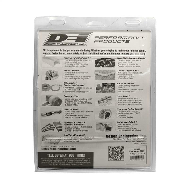 DEI 10479 - DEI10479 - DEI Fire Wrap 3000 1-1/2in I.D. x 2ft - Shipped in Europe - Tuningsupply.com