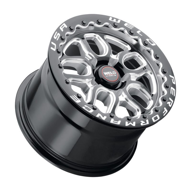 Weld S907B0022P46 - WELS907B0022P46 - Weld Racing 15x10 Laguna Bead Lock 5x120 ET46 BS7.25 Gloss BLK MIL DIA 78.1 - Shipped in Europe - Tuningsupply.com