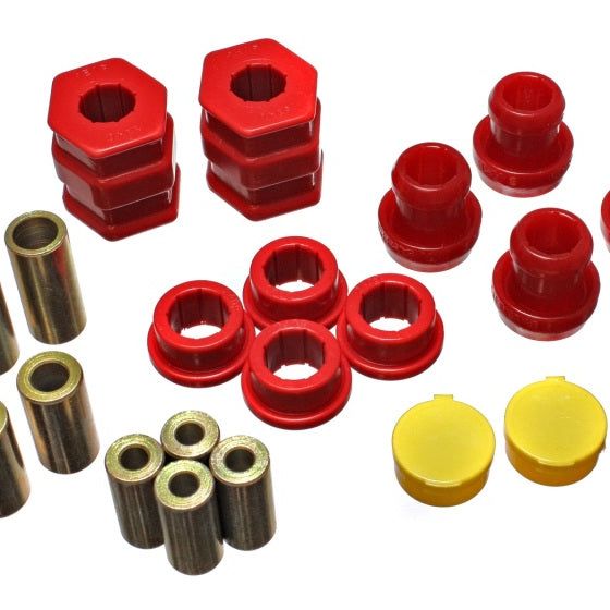 Energy Suspension 16.3114R - ENG16.3114R - Energy Suspension 96-00 Honda Civic/CRX Red Front Control Arm Bushing Set - Shipped in Europe - Tuningsupply.com