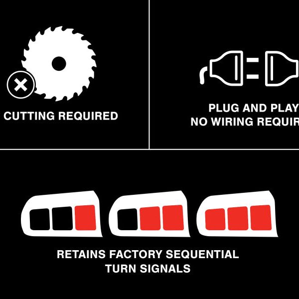 Raxiom 402183 - RAX402183 - Raxiom 15-22 Ford Mustang Profile LED Tail Lights - Gloss Black Housing (Smoked Lens) - Shipped in Europe - Tuningsupply.com