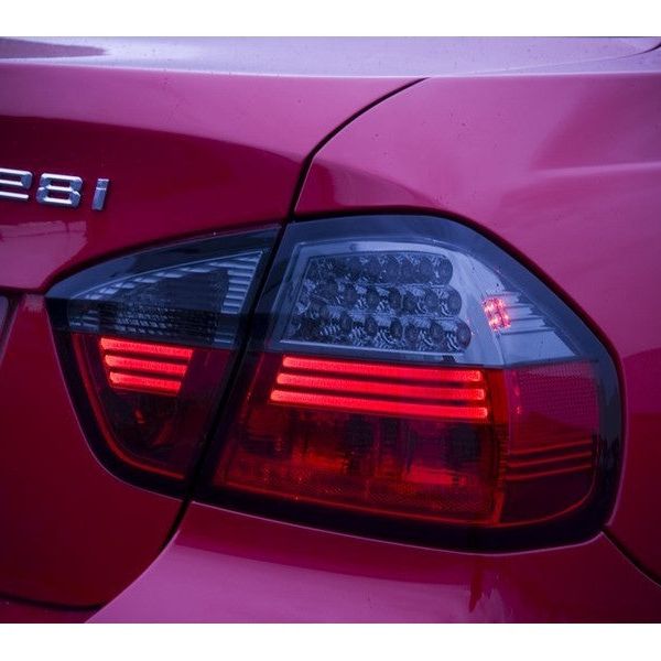 SPYDER 5000910 - SPY5000910 - Spyder BMW E90 3-Series 06-08 4Dr LED Tail Lights Red Smoke ALT-YD-BE9006-LED-RS - Shipped in Europe - Tuningsupply.com