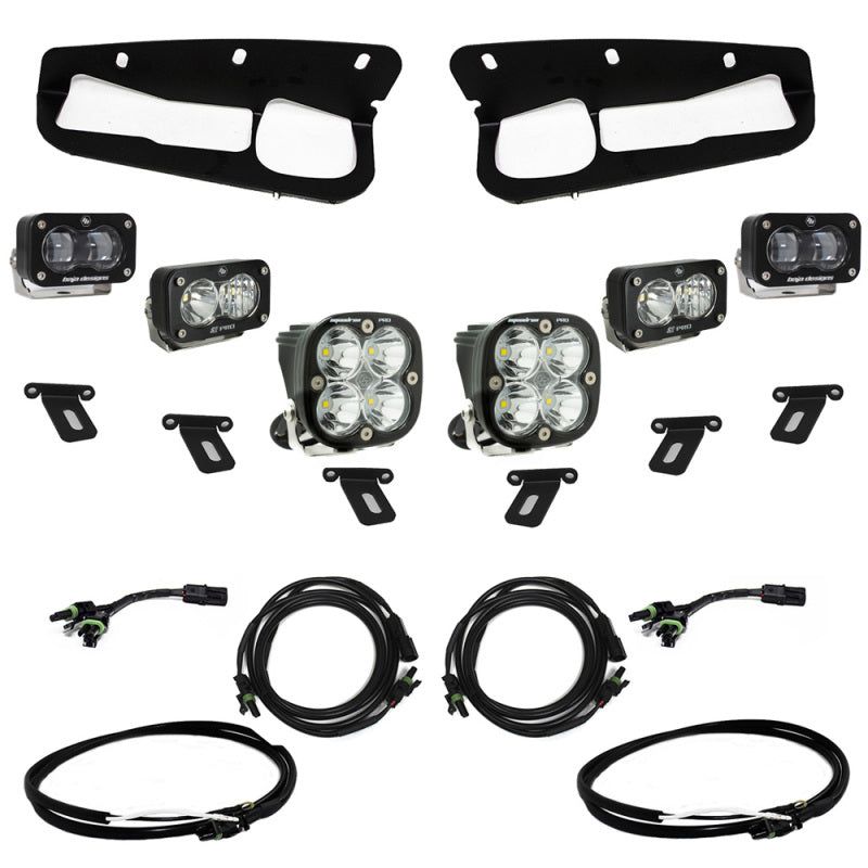 Baja Designs 448175UP - BAJ448175UP - Baja Designs 21-22 Ford Bronco w/Steel Bumper S2 SAE Pro Fog Pocket Light Kit w/Upfitter - Clear - Shipped in Europe - Tuningsupply.com