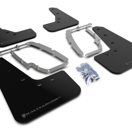 Rally Armor MF62-UR-BLK/DGRY - RALMF62-UR-BLK/DGRY - Rally Armor 17-23 Tesla Model 3 Black UR Mud Flap w/Dark Grey Logo - Shipped in Europe - Tuningsupply.com