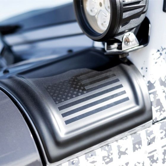 Rampage 76128 - RAM76128 - Rampage 2007-2018 Jeep Wrangler(JK) Cowl Cover 2-Door Cowl Cover With American Flag - Black - Shipped in Europe - Tuningsupply.com