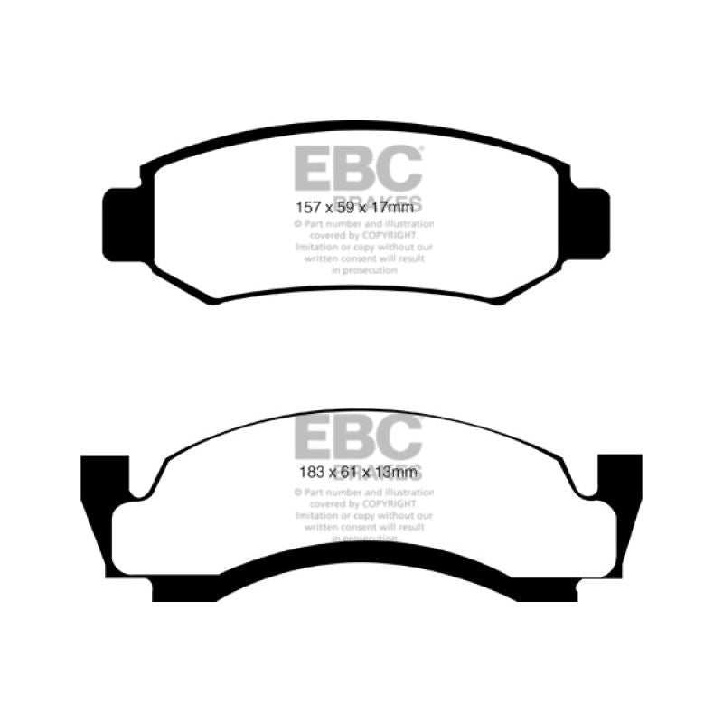EBC DP61261 - EBCDP61261 - EBC 76-77 Ford Bronco 3.3 Greenstuff Front Brake Pads - Shipped in Europe - Tuningsupply.com