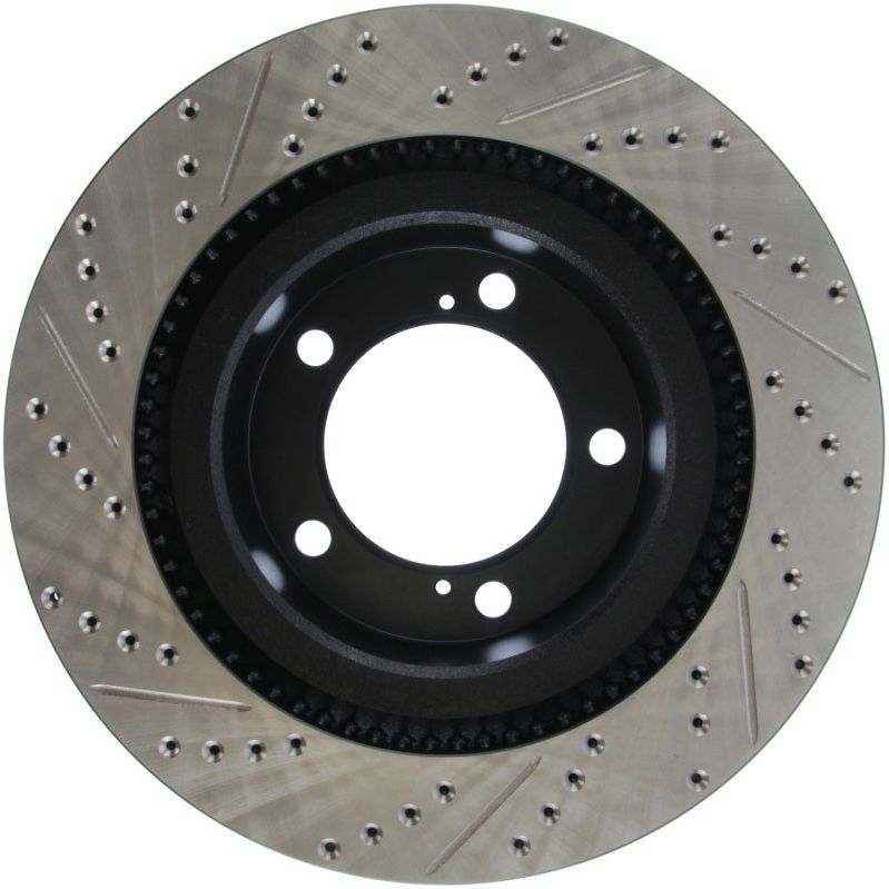 Stoptech 127.44156L - STO127.44156L - StopTech 07-09 Toyota Tundra / 08-09 Toyota Sequoia Front Left Slotted & Drilled Rotor - Shipped in Europe - Tuningsupply.com