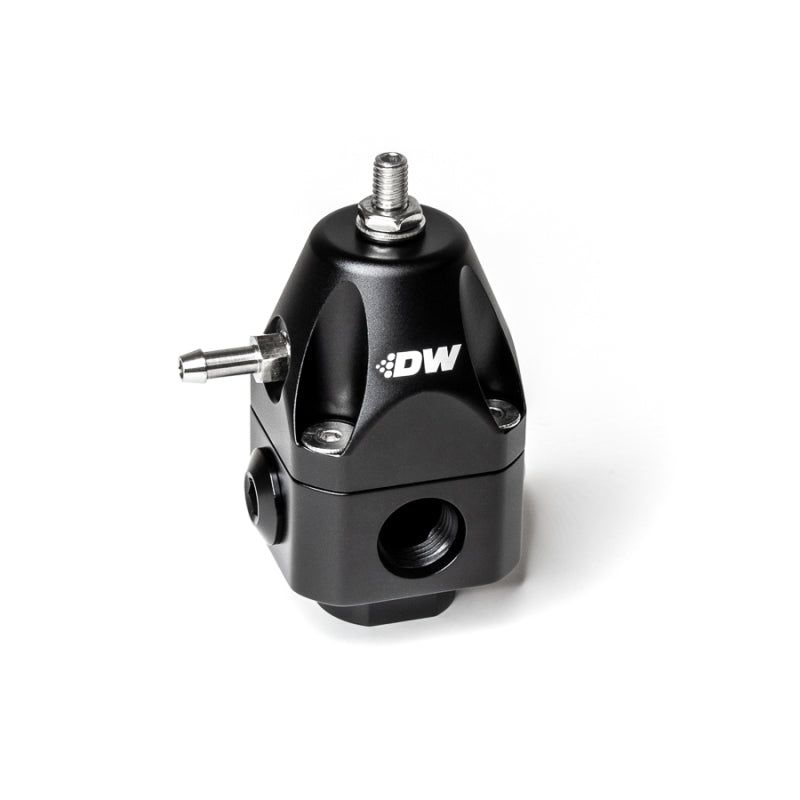 DeatschWerks 6-1002-FRB - DWK6-1002-FRB - DeatschWerks DWR1000c Adjustable Fuel Pressure Regulator Dual 6AN Inlet and 6AN Outlet - Black - Shipped in Europe - Tuningsupply.com