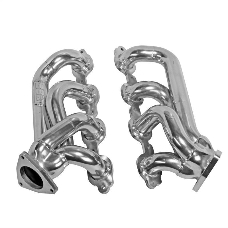 BBK 40470 - BBK40470 - BBK 14-18 GM Truck 5.3/6.2 1 3/4in Shorty Tuned Length Headers - Polished Silver Ceramic - Shipped in Europe - Tuningsupply.com