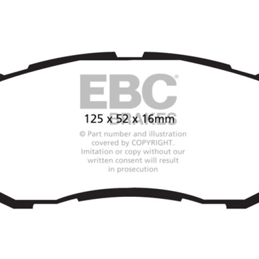 EBC DP42002R - EBCDP42002R - EBC 10+ Ford Fiesta 1.6L (Excl ST) Yellowstuff Front Brake Pads - Shipped in Europe - Tuningsupply.com