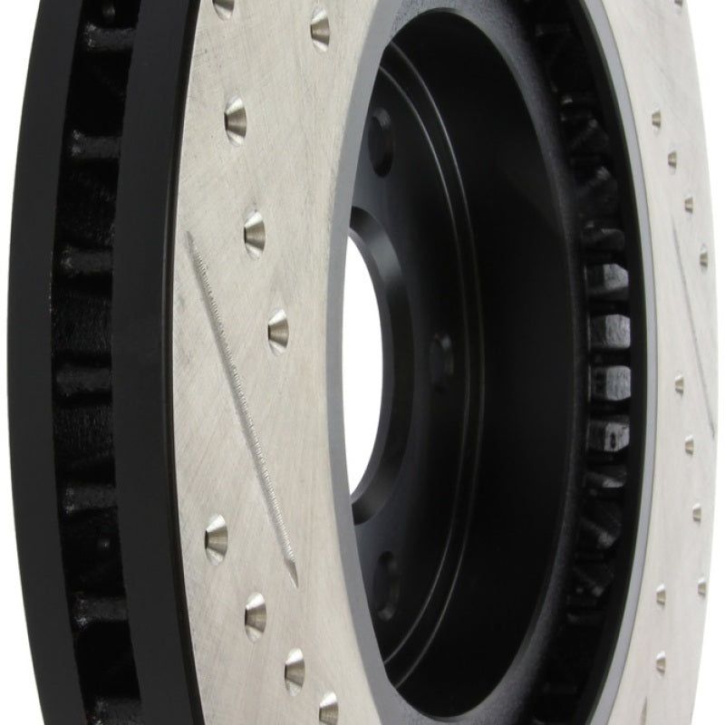 Stoptech 127.42100L - STO127.42100L - StopTech Infiniti G37 / Nissan 370Z SportStop Slotted & Drilled Front Left Rotor - Shipped in Europe - Tuningsupply.com