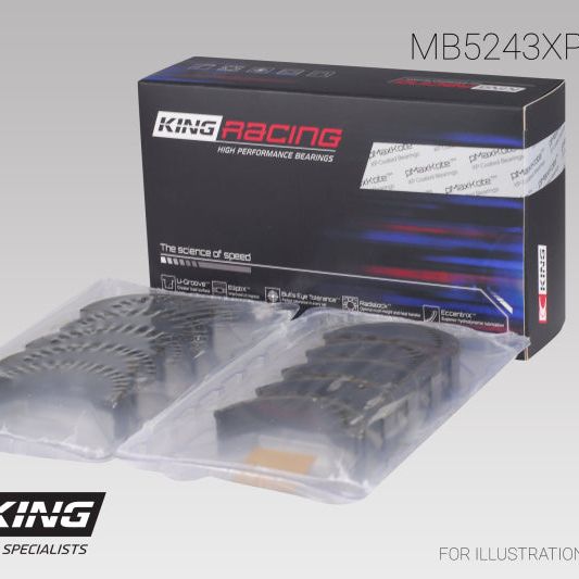 King Engine Bearings GMB5243XPC - KINGMB5243XPC - King Engine Bearings Nissan SR20DE/DET (2.0L) Performance Coated Main Bearing Set - Size STD - Shipped in Europe - Tuningsupply.com