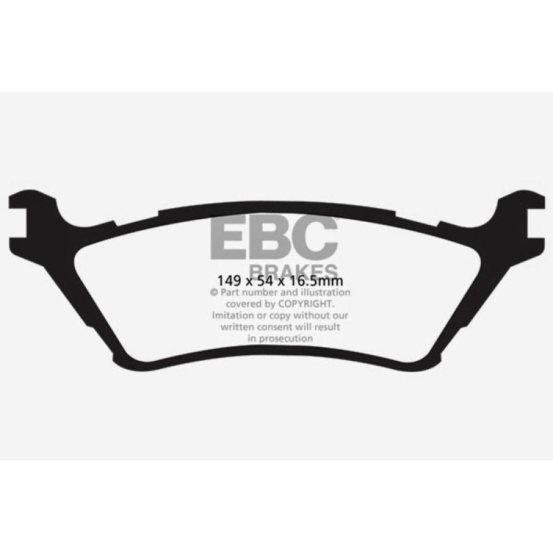 EBC DP61891 - EBCDP61891 - EBC 15+ Ford F150 2.7 Twin Turbo (2WD) Greenstuff Rear Brake Pads - Shipped in Europe - Tuningsupply.com