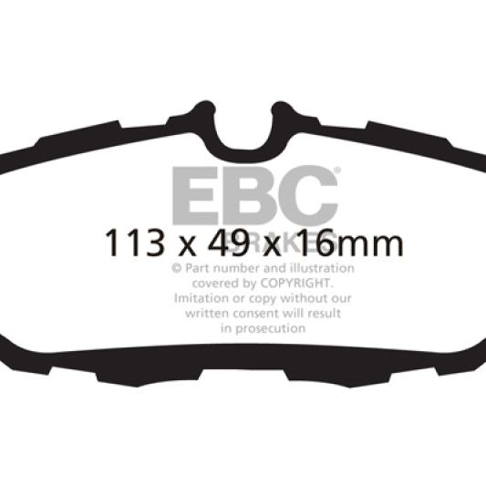 EBC DP41870R - EBCDP41870R - EBC 10-14 Ford Mustang 3.7 Yellowstuff Rear Brake Pads - Shipped in Europe - Tuningsupply.com