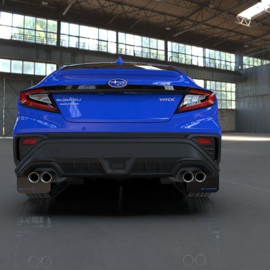 Rally Armor MF92-UR-BLK/BL - RALMF92-UR-BLK/BL - Rally Armor 22-25 Subaru WRX Black UR Mud Flap w/Blue Logo - Shipped in Europe - Tuningsupply.com