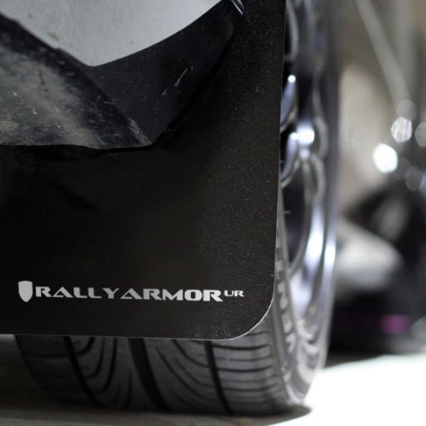 Rally Armor MF22-UR-BLK/WH - RALMF22-UR-BLK/WH - Rally Armor 12-16 Subaru Impreza 4D/5D Black UR Mud Flap w/White Logo - Shipped in Europe - Tuningsupply.com