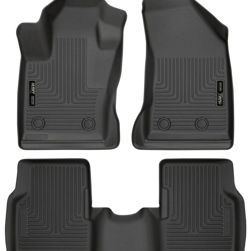 Husky Liners 95681 - HSL95681 - Husky Liners 2017 Jeep Compass Weatherbeater Black Front & 2nd Seat Floor Liners - Shipped in Europe - Tuningsupply.com