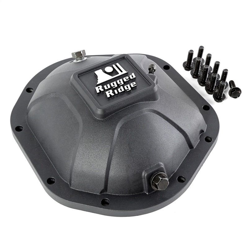 Rugged Ridge 16595.12 - RUG16595.12 - Rugged Ridge Boulder Aluminum Differential Cover Dana 44 Black - Shipped in Europe - Tuningsupply.com