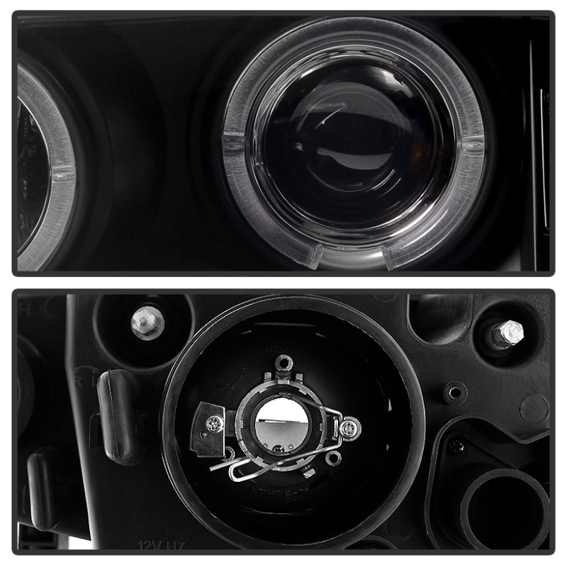 SPYDER 5042415 - SPY5042415 - Spyder BMW E46 3-Series 02-05 4DR Projector Headlights 1PC LED Halo Blk PRO-YD-BMWE4602-4D-AM-BK - Shipped in Europe - Tuningsupply.com