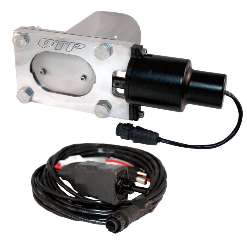 QTP QTEC33 - QTPQTEC33 - QTP Bolt-On QTEC Low Profile Oval Electric Cutout Valve - Shipped in Europe - Tuningsupply.com