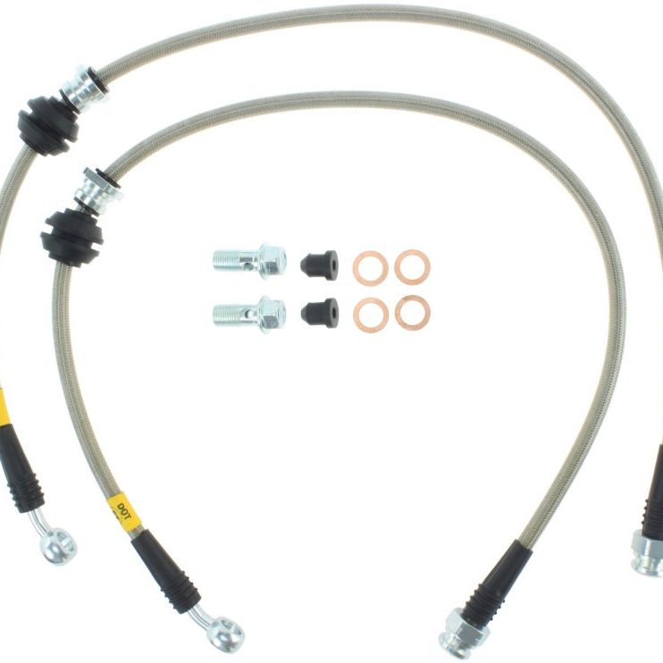 Stoptech 950.46008 - STO950.46008 - StopTech 08-10 Mitsubishi Lancer Stainless Steel Front Brake Lines - Shipped in Europe - Tuningsupply.com