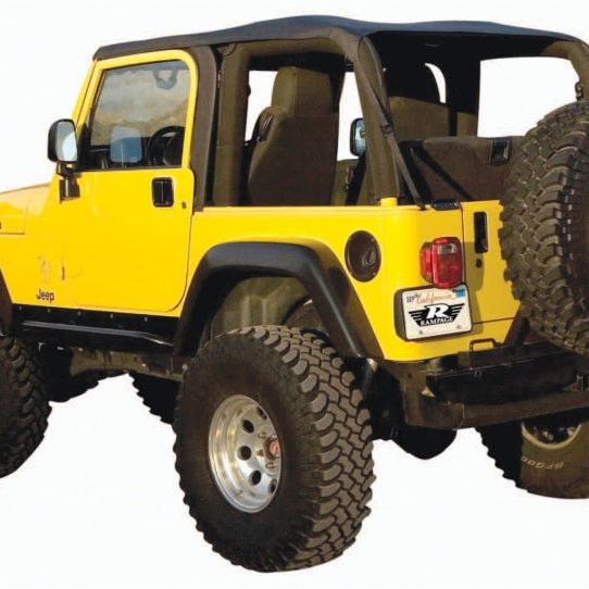Rampage 109535 - RAM109535 - Rampage 1997-2006 Jeep Wrangler(TJ) Excludes LJ Unlimited Frameless Soft Top Kit - Black Diamond - Shipped in Europe - Tuningsupply.com