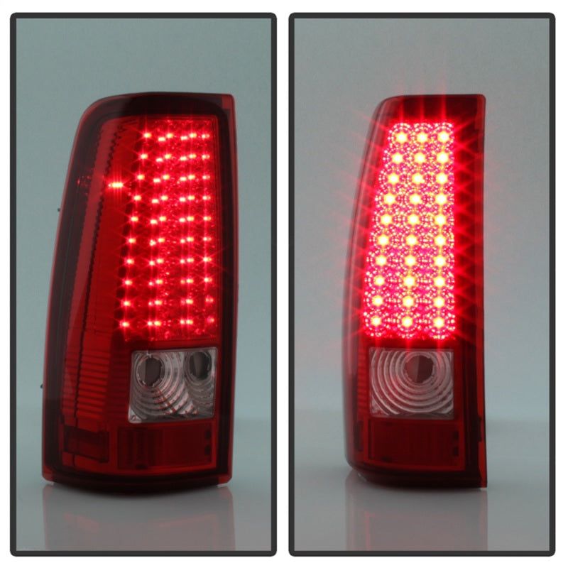 SPYDER 5008831 - SPY5008831 - xTune Chevy Silverado 1500/2500/3500 99-02 LED Tail Lights Red Clear ALT-ON-CS99-LED-RC - Shipped in Europe - Tuningsupply.com