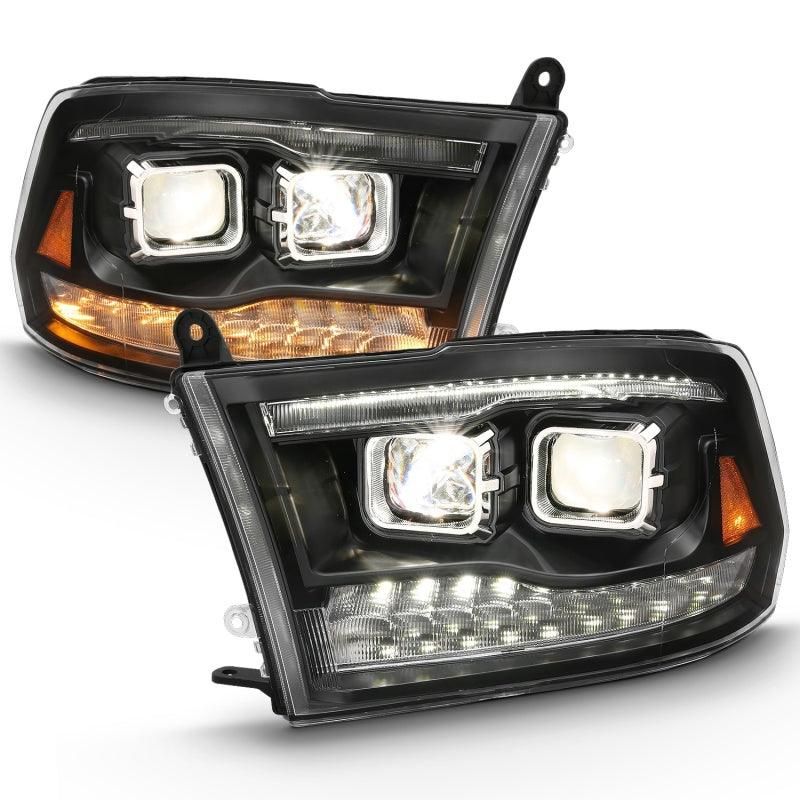 ANZO 111442 - ANZ111442 - ANZO 2009-2018 Dodge Ram 1500 Projector H.L. Switchback Chrome Amber - Shipped in Europe - Tuningsupply.com