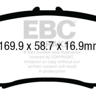 EBC UD1723 - EBCUD1723 - EBC 14+ Acura MDX 3.5 Ultimax2 Front Brake Pads - Shipped in Europe - Tuningsupply.com