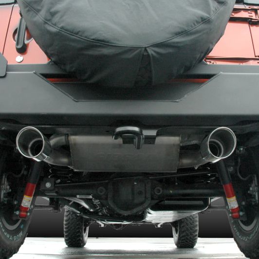 Gibson 17303 - GIB17303 - Gibson 07-17 Jeep Wrangler JK Rubicon 3.6L 2.5in Axle-Back Dual Split Exhaust - Aluminized - Shipped in Europe - Tuningsupply.com