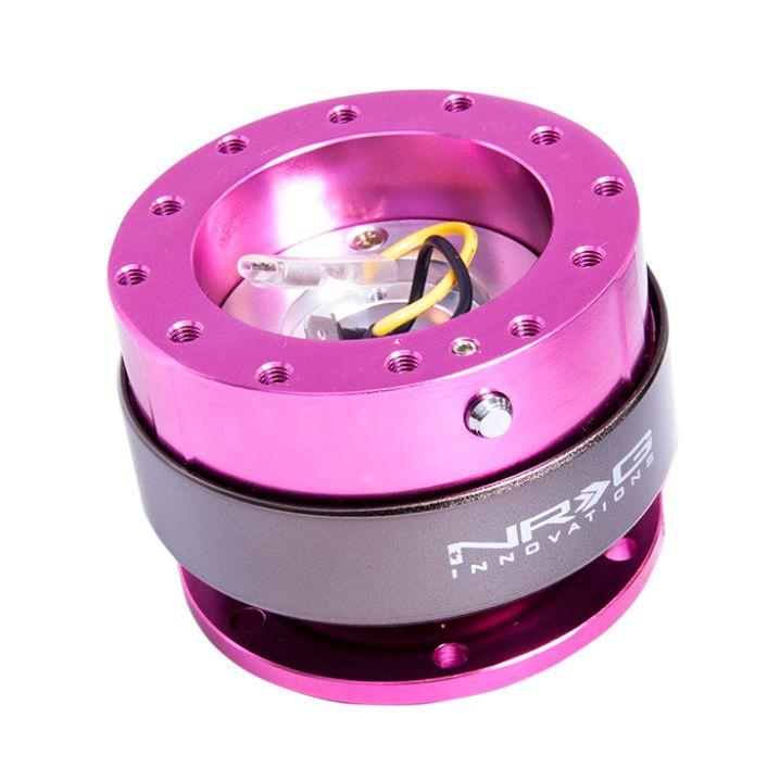 NRG SRK-200PK - NRGSRK-200PK - NRG Quick Release Gen 2.0 - Pink Body / Titanium Chrome Ring - Shipped in Europe - Tuningsupply.com