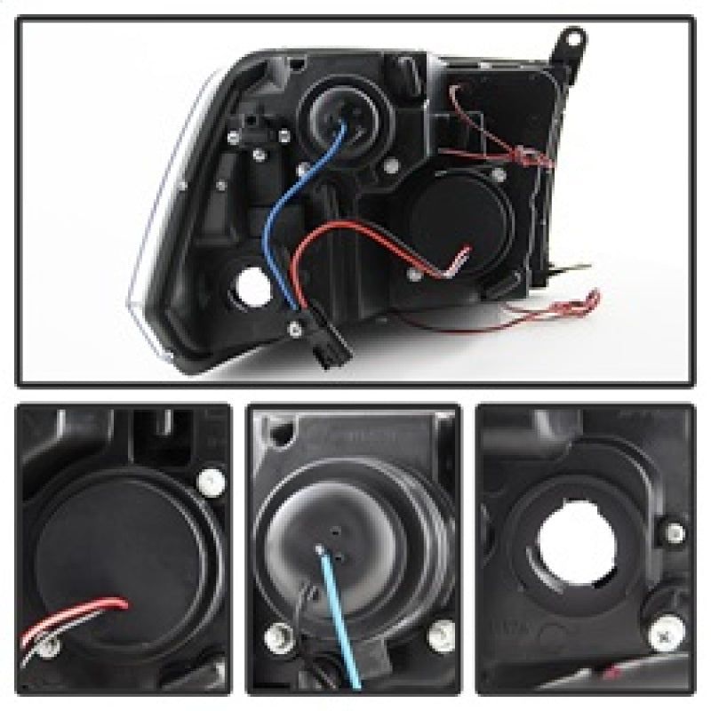 SPYDER 5010032 - SPY5010032 - Spyder Dodge Ram 1500 09-14 10-14 Projector Headlights Halogen- LED Halo LED - Blk PRO-YD-DR09-HL-BK - Shipped in Europe - Tuningsupply.com