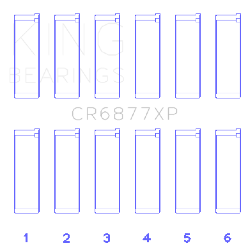 King Engine Bearings GCR6877XP - KINGCR6877XP - King Engine Bearings BMW S54B32 3.2L Performance Rod Bearing Set - Size STD - Shipped in Europe - Tuningsupply.com