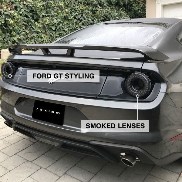 Raxiom 393827 - RAX393827 - Raxiom 15-22 Ford Mustang Halo LED Tail Lights - Gloss Black Housing (Smoked Lens) - Shipped in Europe - Tuningsupply.com