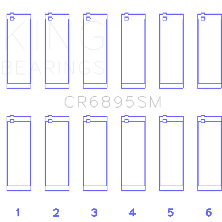 King Engine Bearings GCR6895SM - KINGCR6895SM - King Engine Bearings Ford EcoBoost 3.5L/3.7L V6 (.781 Width) Performance Rod Bearing Set - Size STD - Shipped in Europe - Tuningsupply.com
