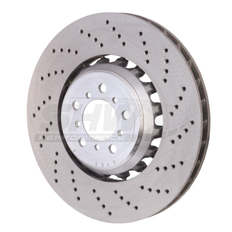 SHW Performance BFR48252 - SHWBFR48252 - SHW 2021 BMW M2 Comp 3.0L w/o Ceramic Brake Right Front Cross-Drilled LW Brake Rotor (34118072018) - Shipped in Europe - Tuningsupply.com