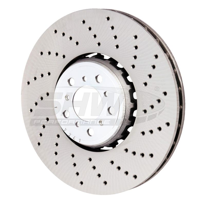 SHW Performance BFR48502 - SHWBFR48502 - SHW 15-18 BMW X5 M 4.4L Right Front Cross-Drilled Lightweight Brake Rotor (34112284902) - Shipped in Europe - Tuningsupply.com