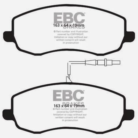 EBC DP4062R - EBCDP4062R - EBC AP Racing Caliper CP7040 Yellowstuff Brake Pads - Shipped in Europe - Tuningsupply.com
